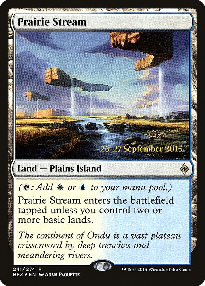 Prairie Stream [Battle for Zendikar Prerelease Promos] | Game Master's Emporium (The New GME)