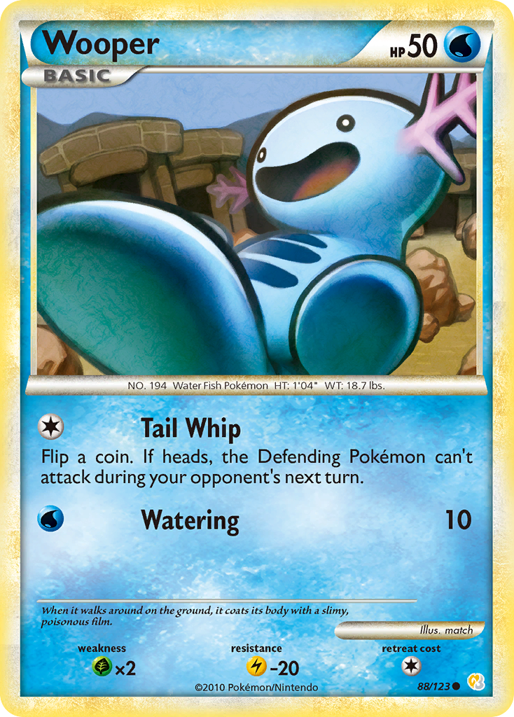 Wooper (88/123) [HeartGold & SoulSilver: Base Set] | Game Master's Emporium (The New GME)