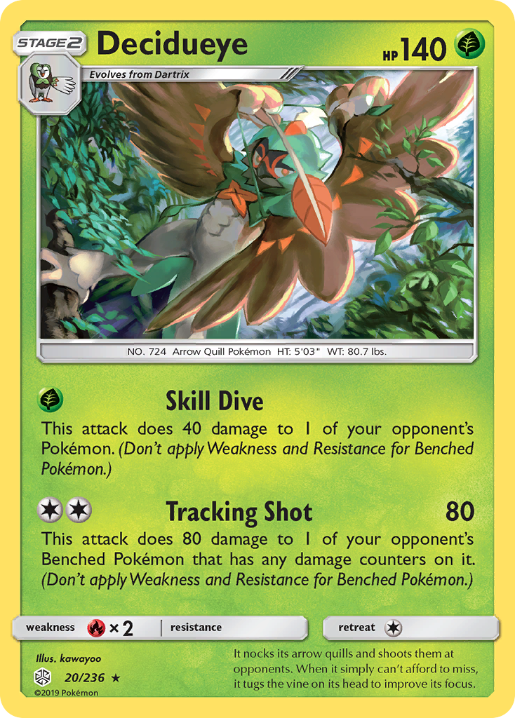 Decidueye (20/236) [Sun & Moon: Cosmic Eclipse] | Game Master's Emporium (The New GME)