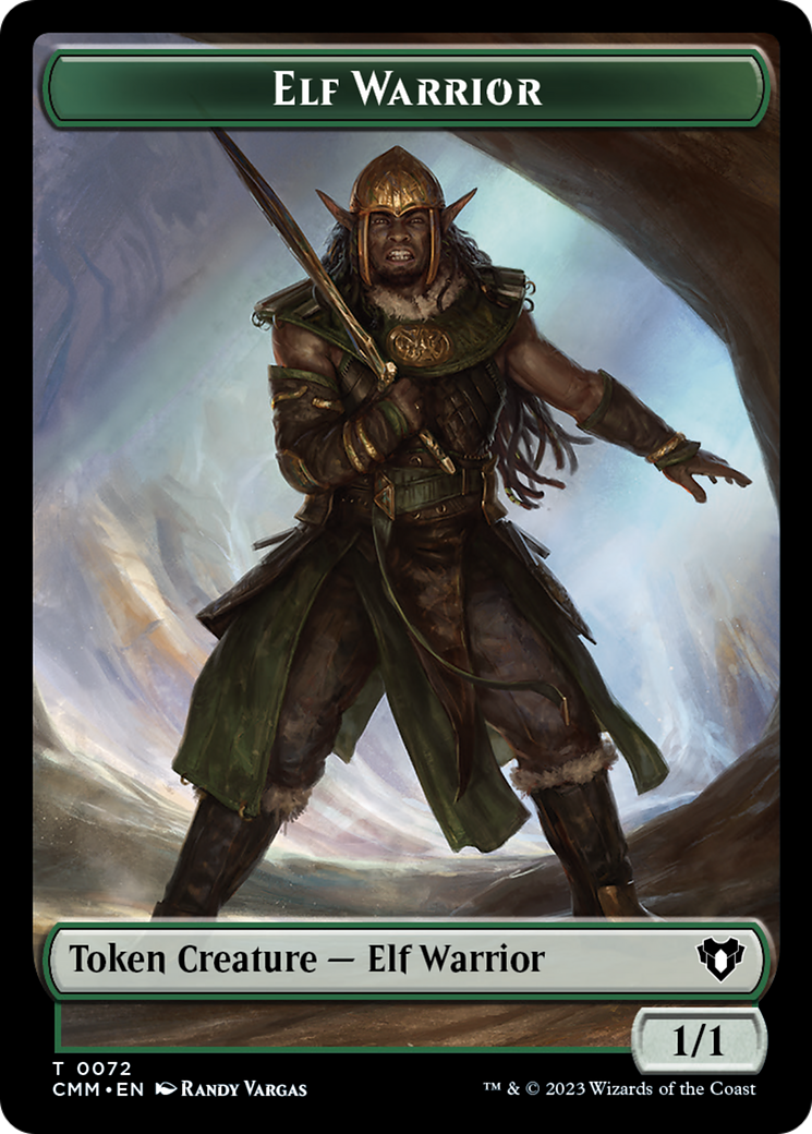 Elf Warrior // Cleric Double-Sided Token [Commander Masters Tokens] | Game Master's Emporium (The New GME)