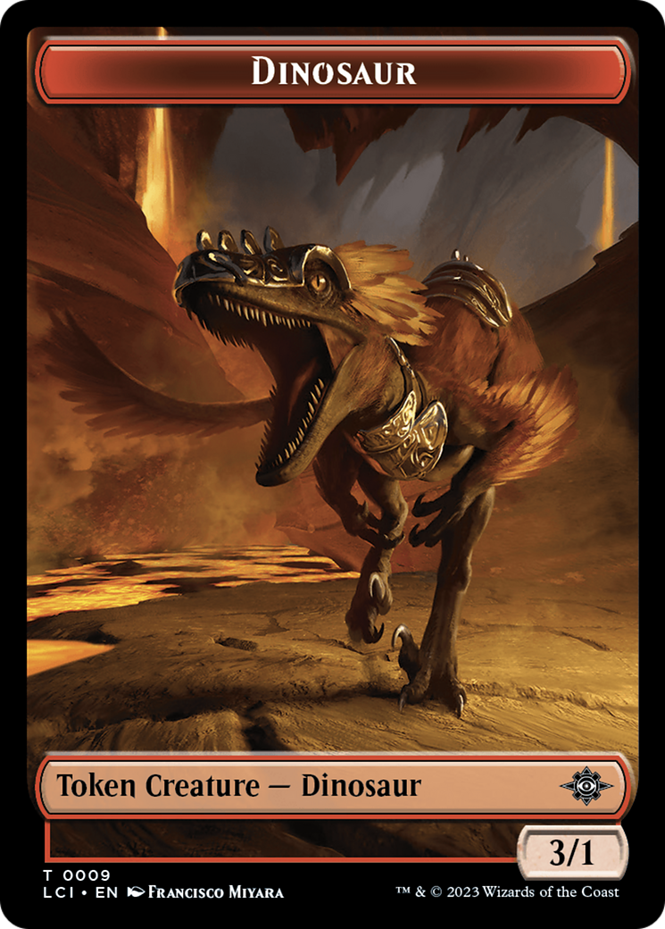 Dinosaur Token (0009) [The Lost Caverns of Ixalan Tokens] | Game Master's Emporium (The New GME)