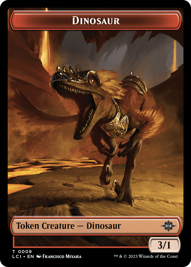 Copy // Dinosaur (0009) Double-Sided Token [The Lost Caverns of Ixalan Tokens] | Game Master's Emporium (The New GME)