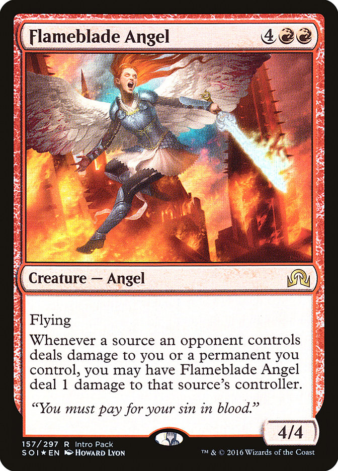 Flameblade Angel (Intro Pack) [Shadows over Innistrad Promos] | Game Master's Emporium (The New GME)