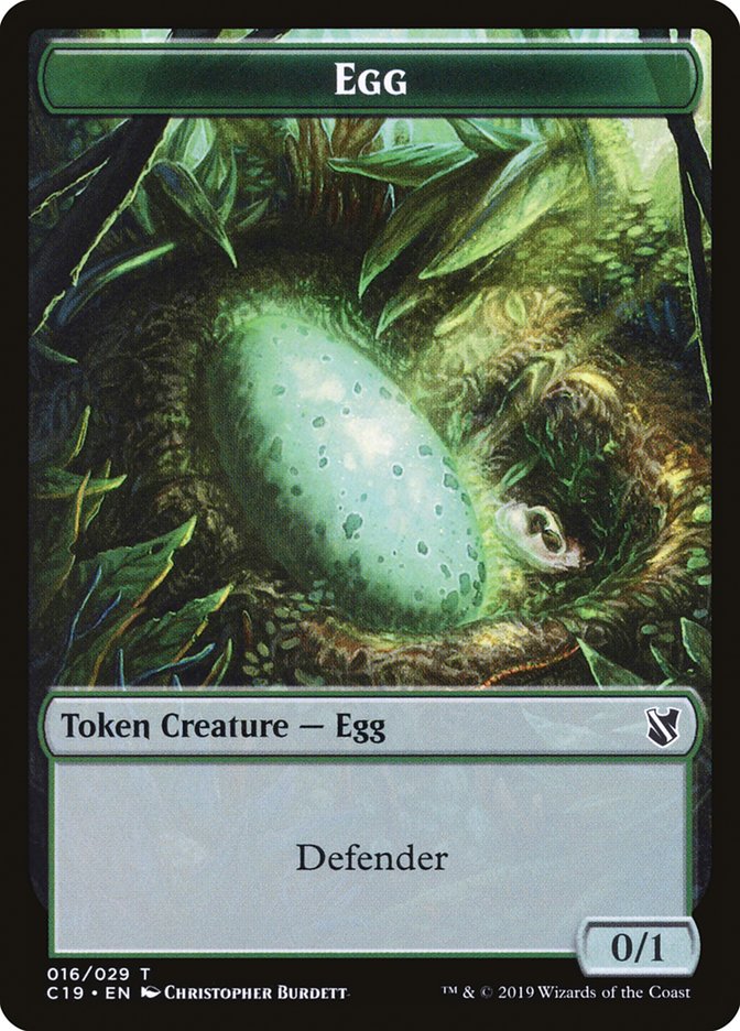 Rhino // Egg Double-Sided Token [Commander 2019 Tokens] | Game Master's Emporium (The New GME)