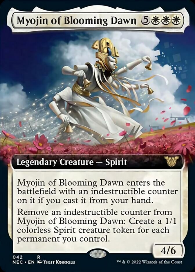 Myojin of Blooming Dawn (Extended Art) [Kamigawa: Neon Dynasty Commander] | Game Master's Emporium (The New GME)