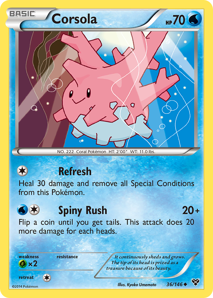 Corsola (36/146) [XY: Base Set] | Game Master's Emporium (The New GME)
