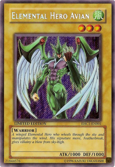 Elemental Hero Avian [EHC1-EN001] Secret Rare | Game Master's Emporium (The New GME)