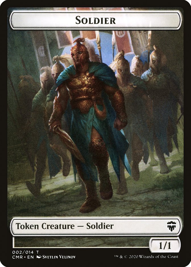 Elephant // Soldier Double-Sided Token [Commander Legends Tokens] | Game Master's Emporium (The New GME)