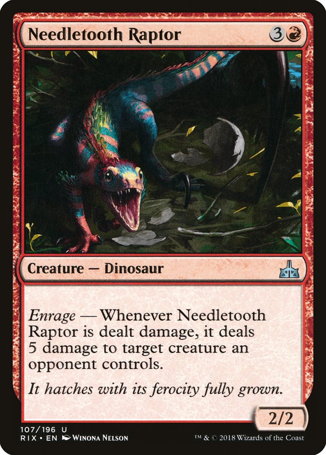 Needletooth Raptor [Rivals of Ixalan] | Game Master's Emporium (The New GME)