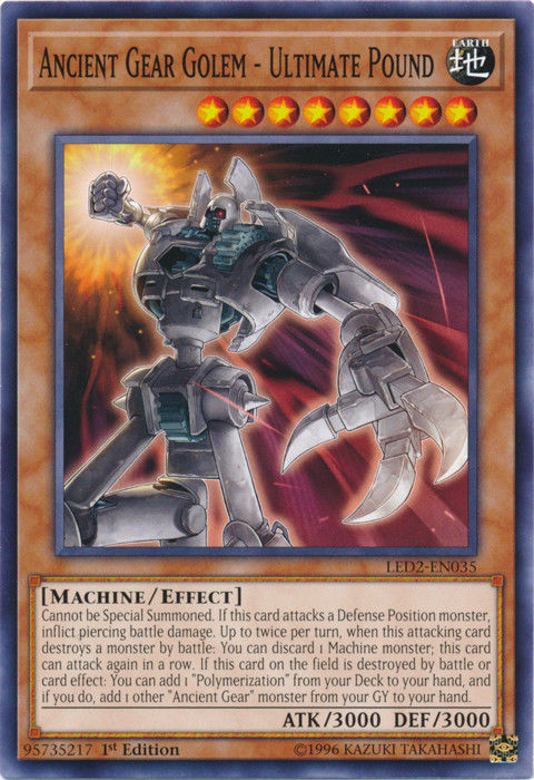 Ancient Gear Golem - Ultimate Pound [LED2-EN035] Common | Game Master's Emporium (The New GME)