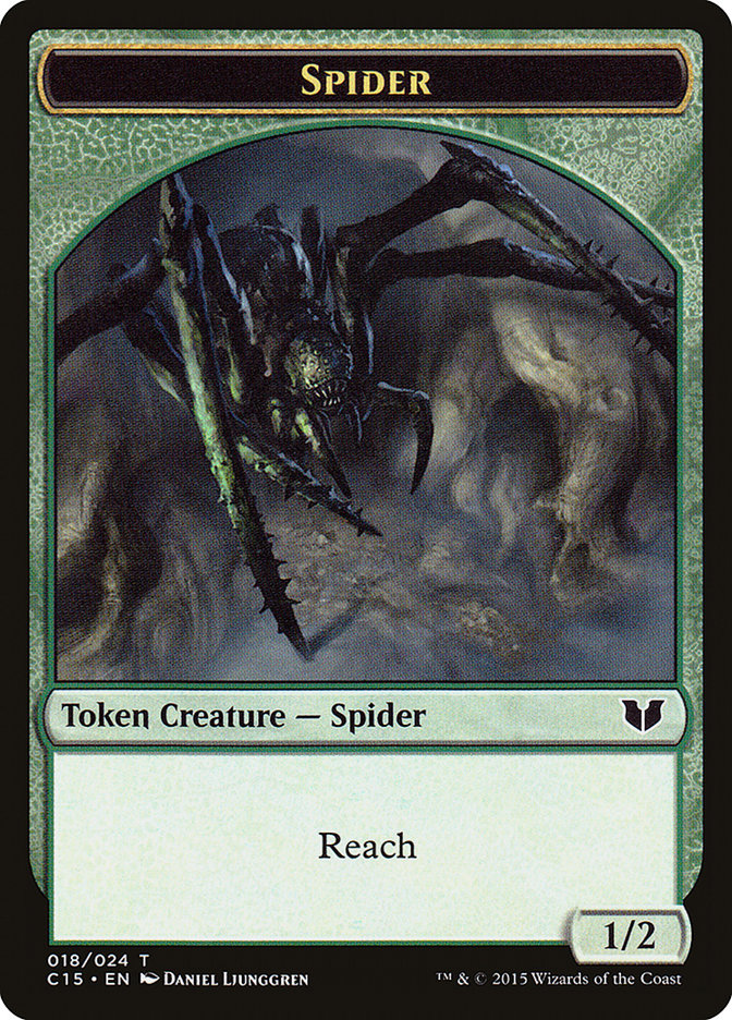 Saproling // Spider Double-Sided Token [Commander 2015 Tokens] | Game Master's Emporium (The New GME)
