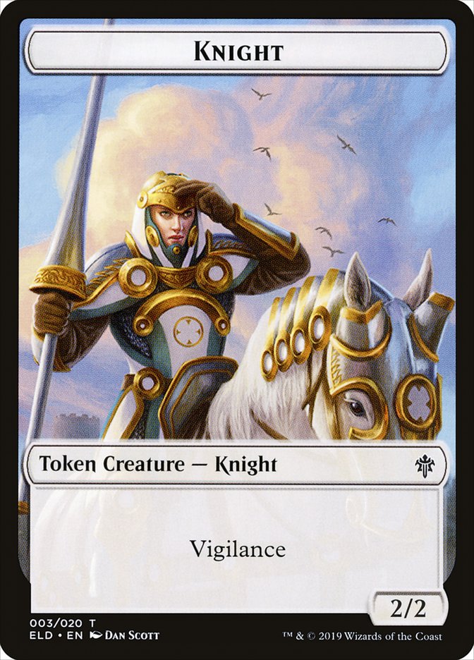 Knight Token [Throne of Eldraine Tokens] | Game Master's Emporium (The New GME)