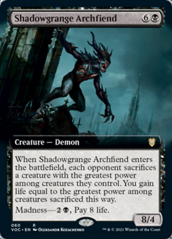 Shadowgrange Archfiend (Extended Art) [Innistrad: Crimson Vow Commander] | Game Master's Emporium (The New GME)