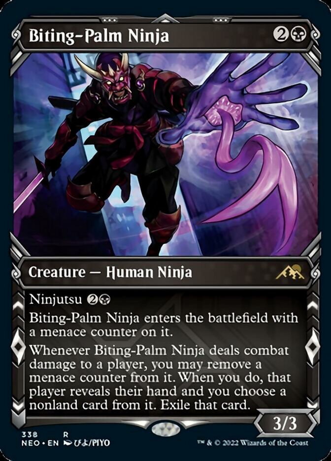 Biting-Palm Ninja (Showcase Ninja) [Kamigawa: Neon Dynasty] | Game Master's Emporium (The New GME)