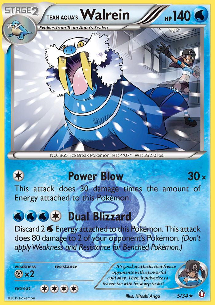 Team Aqua's Walrein (5/34) [XY: Double Crisis] | Game Master's Emporium (The New GME)