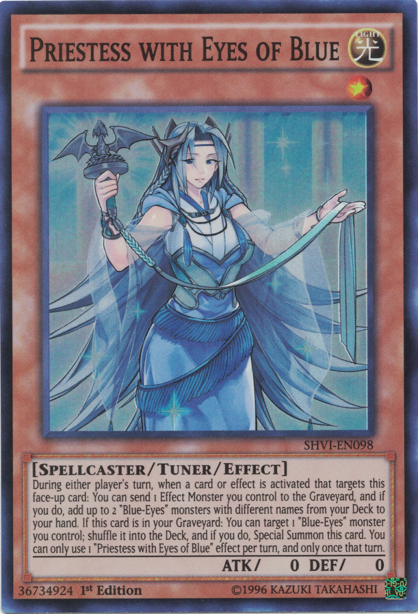 Priestess with Eyes of Blue [SHVI-EN098] Super Rare | Game Master's Emporium (The New GME)