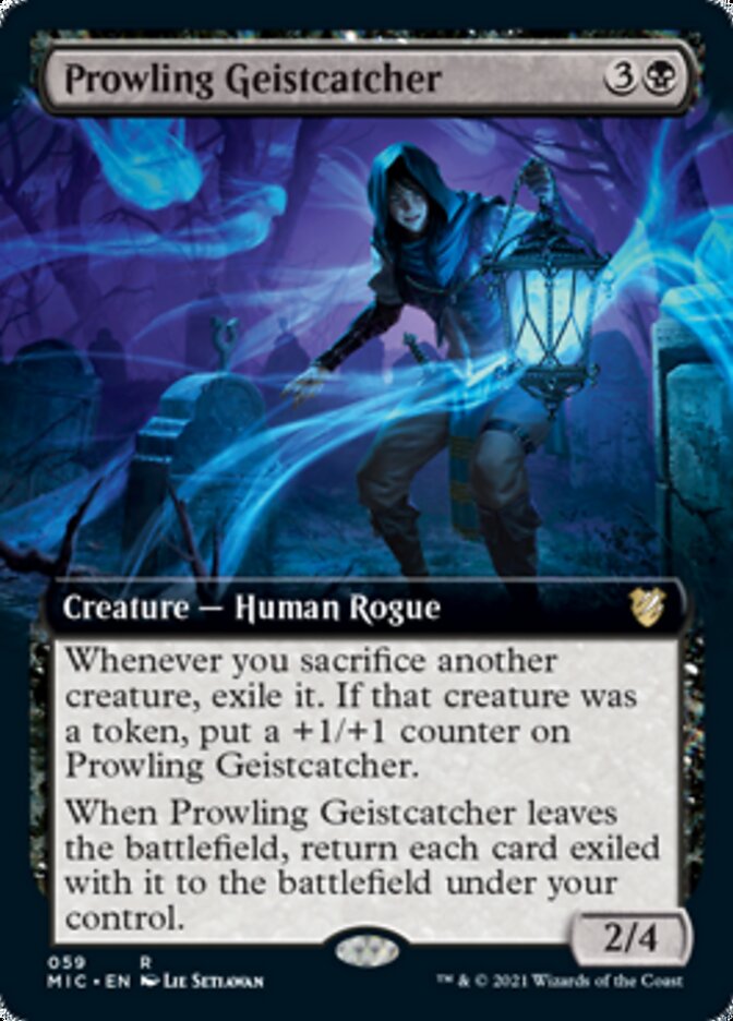 Prowling Geistcatcher (Extended Art) [Innistrad: Midnight Hunt Commander] | Game Master's Emporium (The New GME)