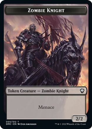 Zombie Knight // Knight Double-Sided Token [Dominaria United Commander Tokens] | Game Master's Emporium (The New GME)
