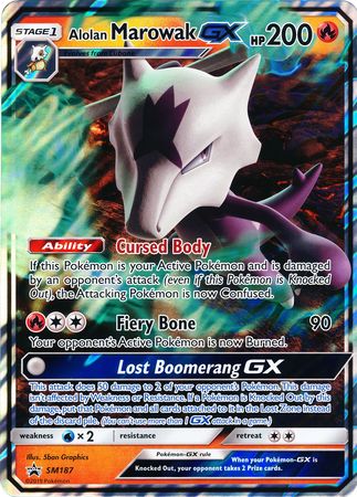 Alolan Marowak GX (SM187) (Jumbo Card) [Sun & Moon: Black Star Promos] | Game Master's Emporium (The New GME)