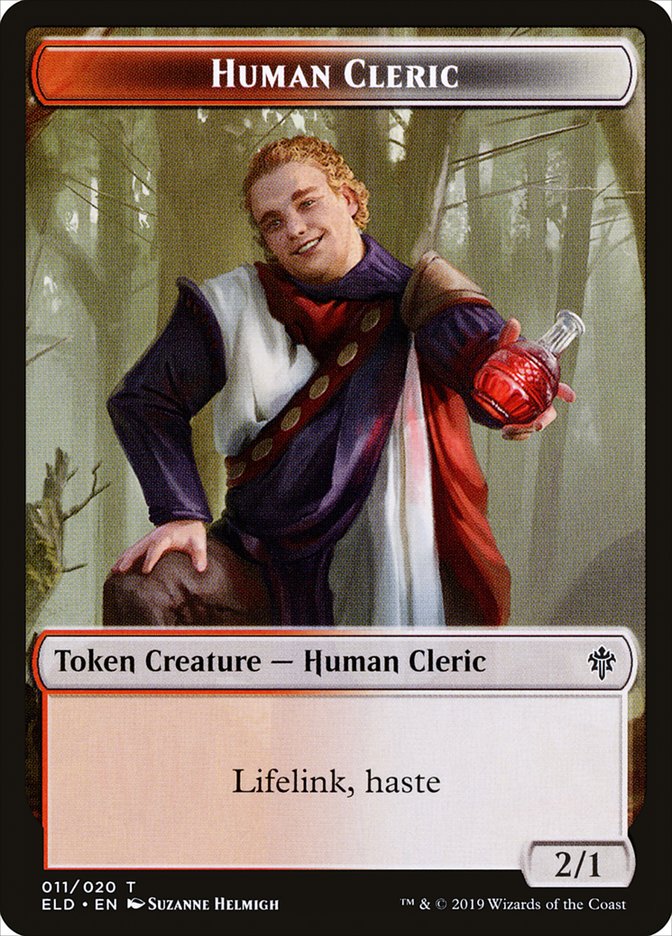 Human Cleric Token [Throne of Eldraine Tokens] | Game Master's Emporium (The New GME)