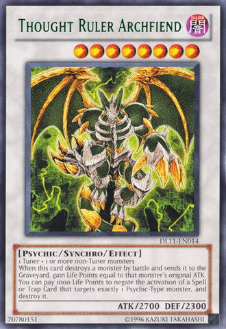 Thought Ruler Archfiend (Green) [DL11-EN014] Rare | Game Master's Emporium (The New GME)