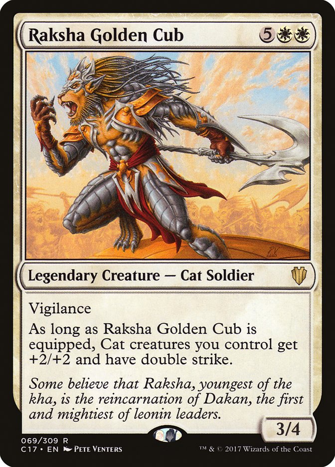 Raksha Golden Cub [Commander 2017] | Game Master's Emporium (The New GME)