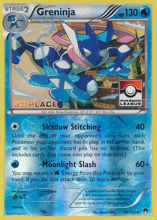 Greninja (40/122) (League Promo 3rd Place) [XY: BREAKpoint] | Game Master's Emporium (The New GME)