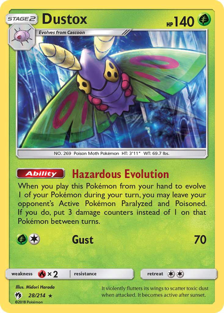 Dustox (28/214) [Sun & Moon: Lost Thunder] | Game Master's Emporium (The New GME)