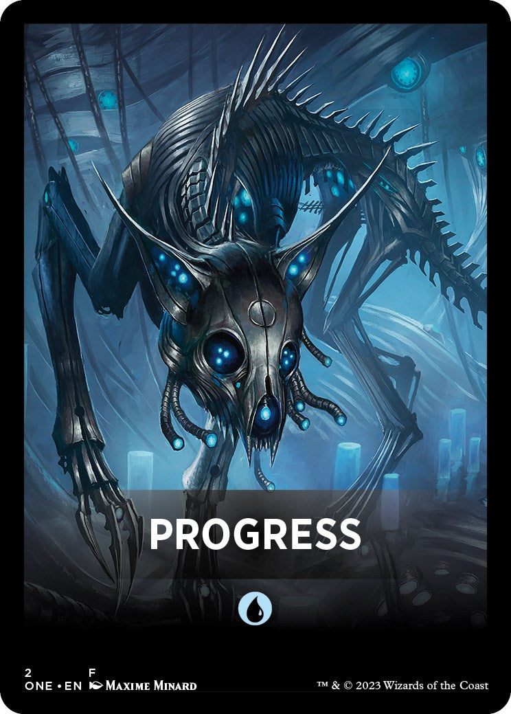 Progress Theme Card [Phyrexia: All Will Be One Tokens] | Game Master's Emporium (The New GME)