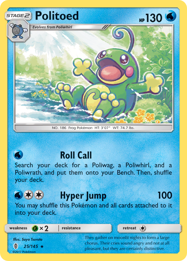 Politoed (25/145) [Sun & Moon: Guardians Rising] | Game Master's Emporium (The New GME)