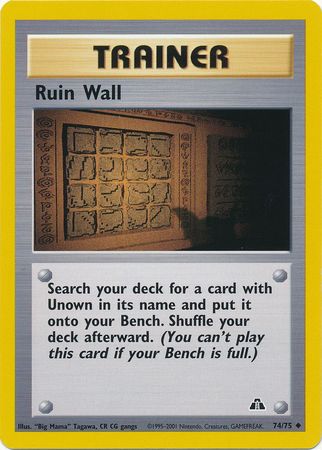 Ruin Wall (74/75) [Neo Discovery Unlimited] | Game Master's Emporium (The New GME)