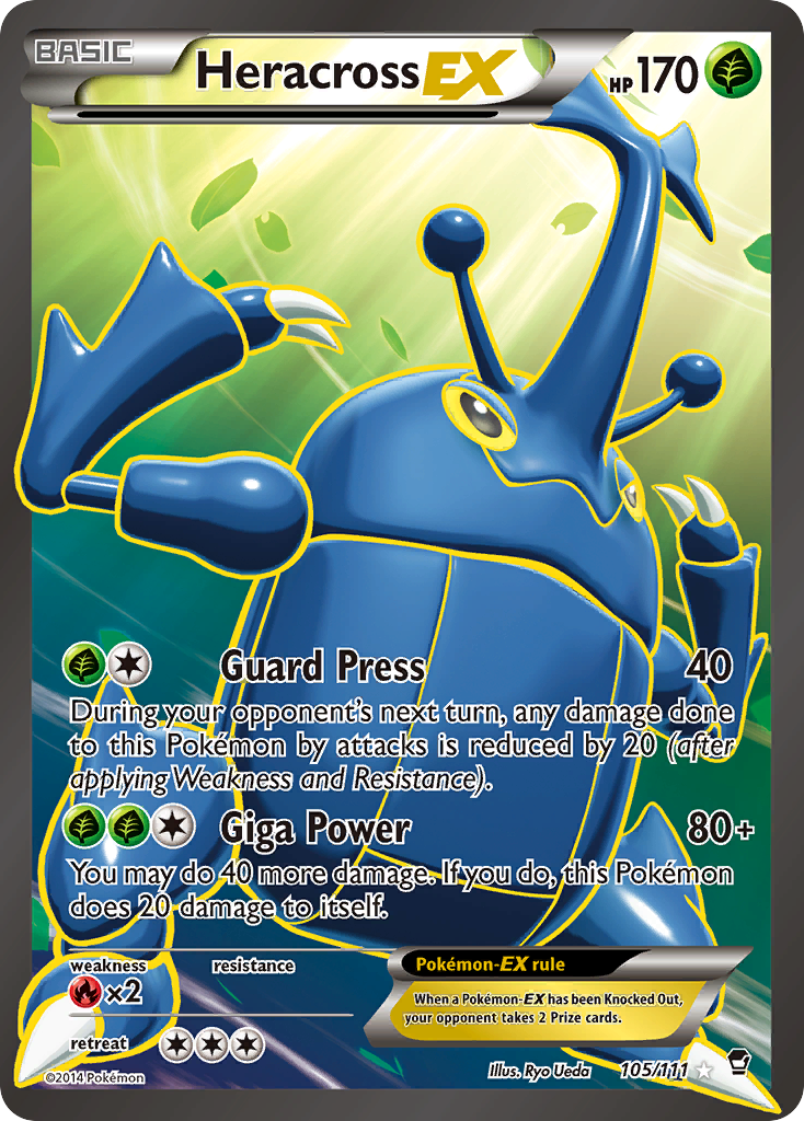 Heracross EX (105/111) [XY: Furious Fists] | Game Master's Emporium (The New GME)