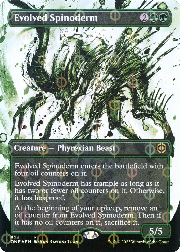 Evolved Spinoderm (Borderless Ichor Step-and-Compleat Foil) [Phyrexia: All Will Be One] | Game Master's Emporium (The New GME)