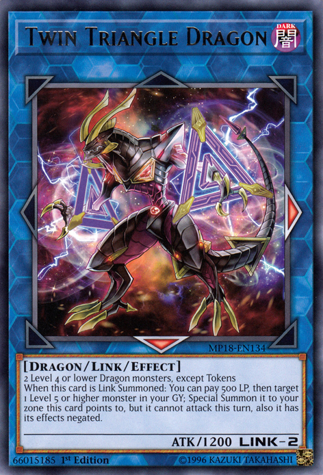 Twin Triangle Dragon [MP18-EN134] Rare | Game Master's Emporium (The New GME)