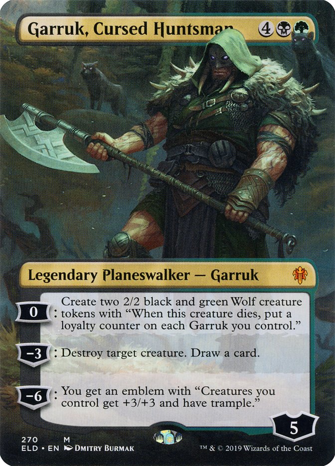 Garruk, Cursed Huntsman (Borderless) [Throne of Eldraine] | Game Master's Emporium (The New GME)