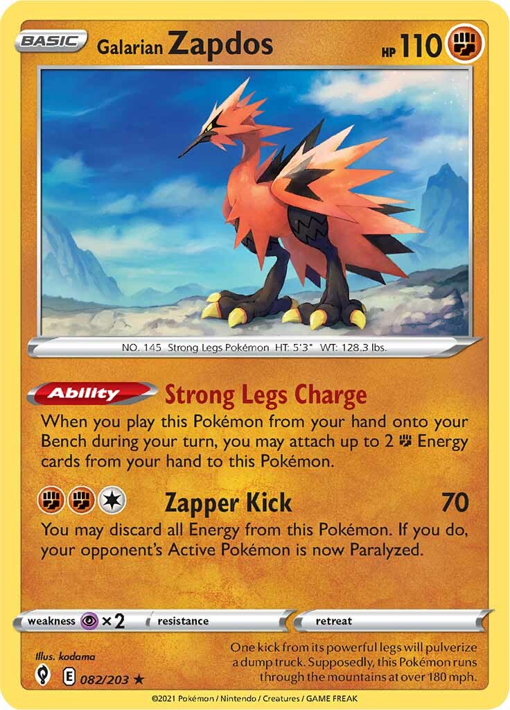 Galarian Zapdos (082/203) [Sword & Shield: Evolving Skies] | Game Master's Emporium (The New GME)