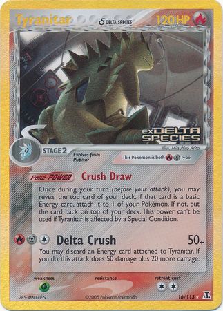 Tyranitar (16/113) (Delta Species) (Stamped) [EX: Delta Species] | Game Master's Emporium (The New GME)