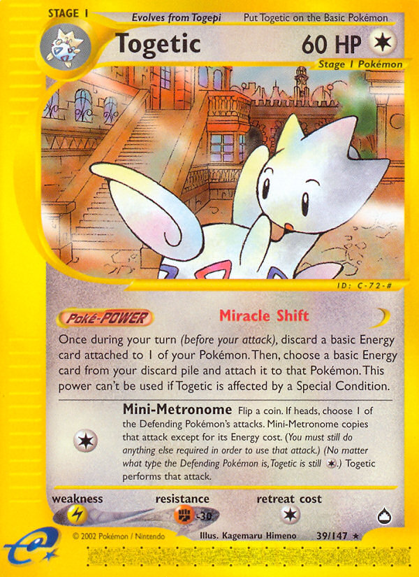 Togetic (39/147) [Aquapolis] | Game Master's Emporium (The New GME)