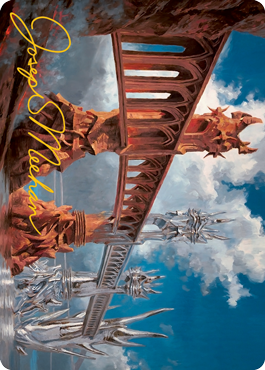 Silverbluff Bridge Art Card (Gold-Stamped Signature) [Modern Horizons 2 Art Series] | Game Master's Emporium (The New GME)