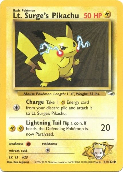 Lt. Surge's Pikachu (81/132) [Gym Heroes Unlimited] | Game Master's Emporium (The New GME)