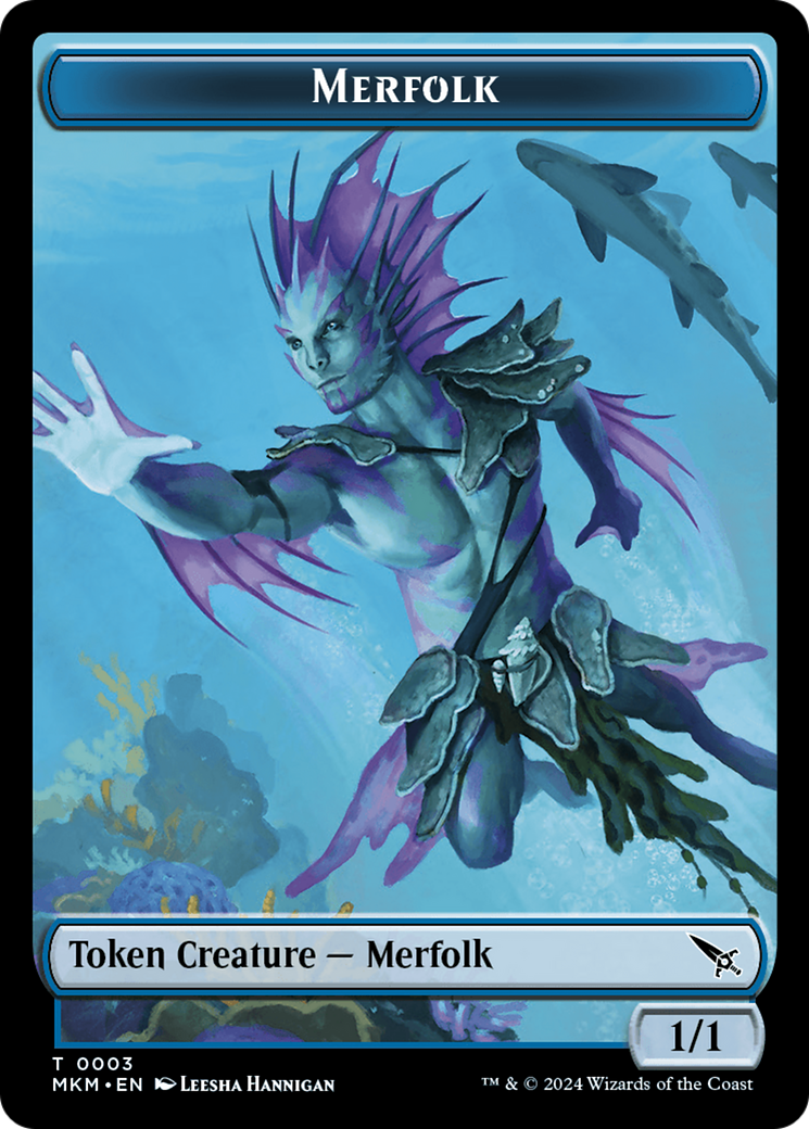 Thopter (0020) // Merfolk Double-Sided Token [Murders at Karlov Manor Tokens] | Game Master's Emporium (The New GME)