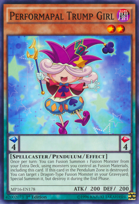 Performapal Trump Girl [MP16-EN178] Common | Game Master's Emporium (The New GME)