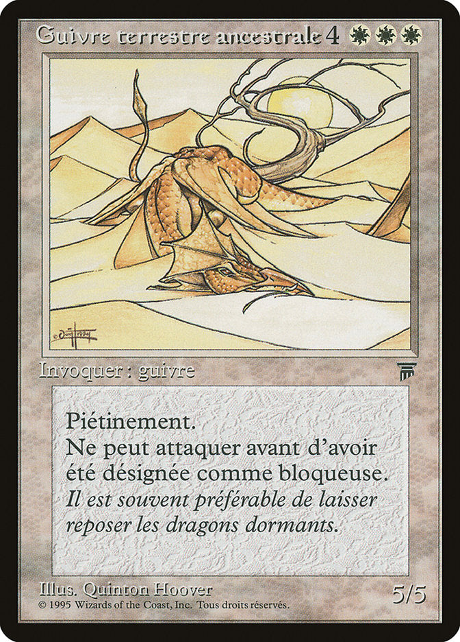 Elder Land Wurm (French) - "Guivre terrestre ancestorale" [Renaissance] | Game Master's Emporium (The New GME)