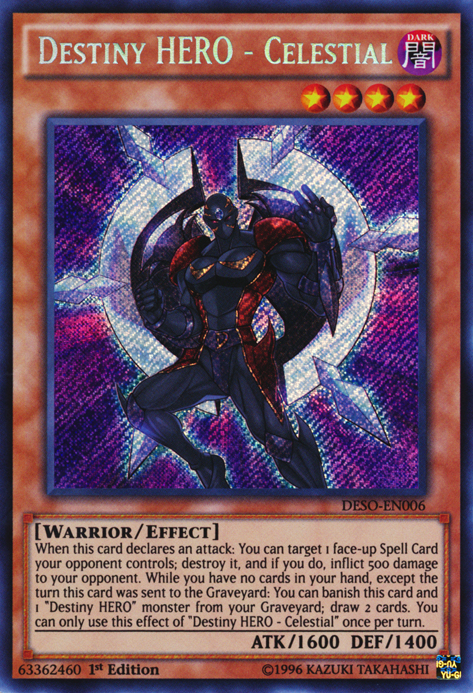 Destiny HERO - Celestial [DESO-EN006] Secret Rare | Game Master's Emporium (The New GME)