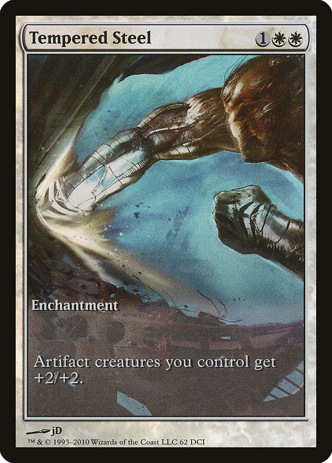 Tempered Steel (Game Day) (Extended Art) [Scars of Mirrodin Promos] | Game Master's Emporium (The New GME)