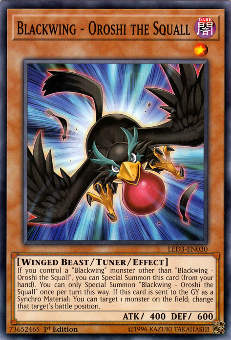 Blackwing - Oroshi the Squall [LED3-EN030] Common | Game Master's Emporium (The New GME)