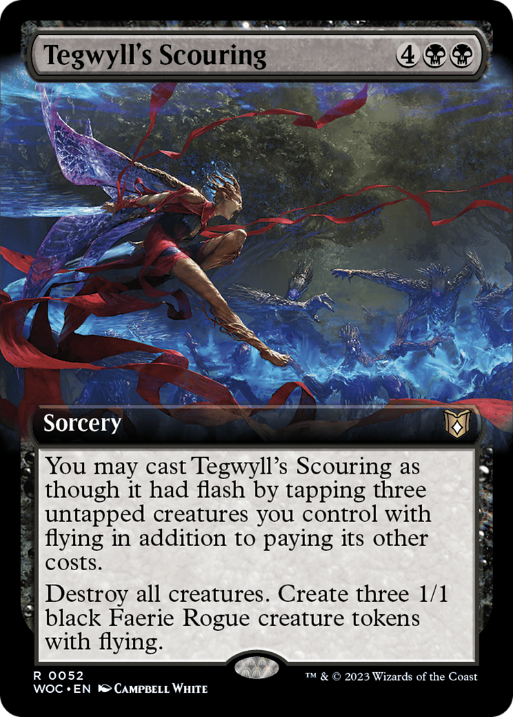 Tegwyll's Scouring (Extended Art) [Wilds of Eldraine Commander] | Game Master's Emporium (The New GME)