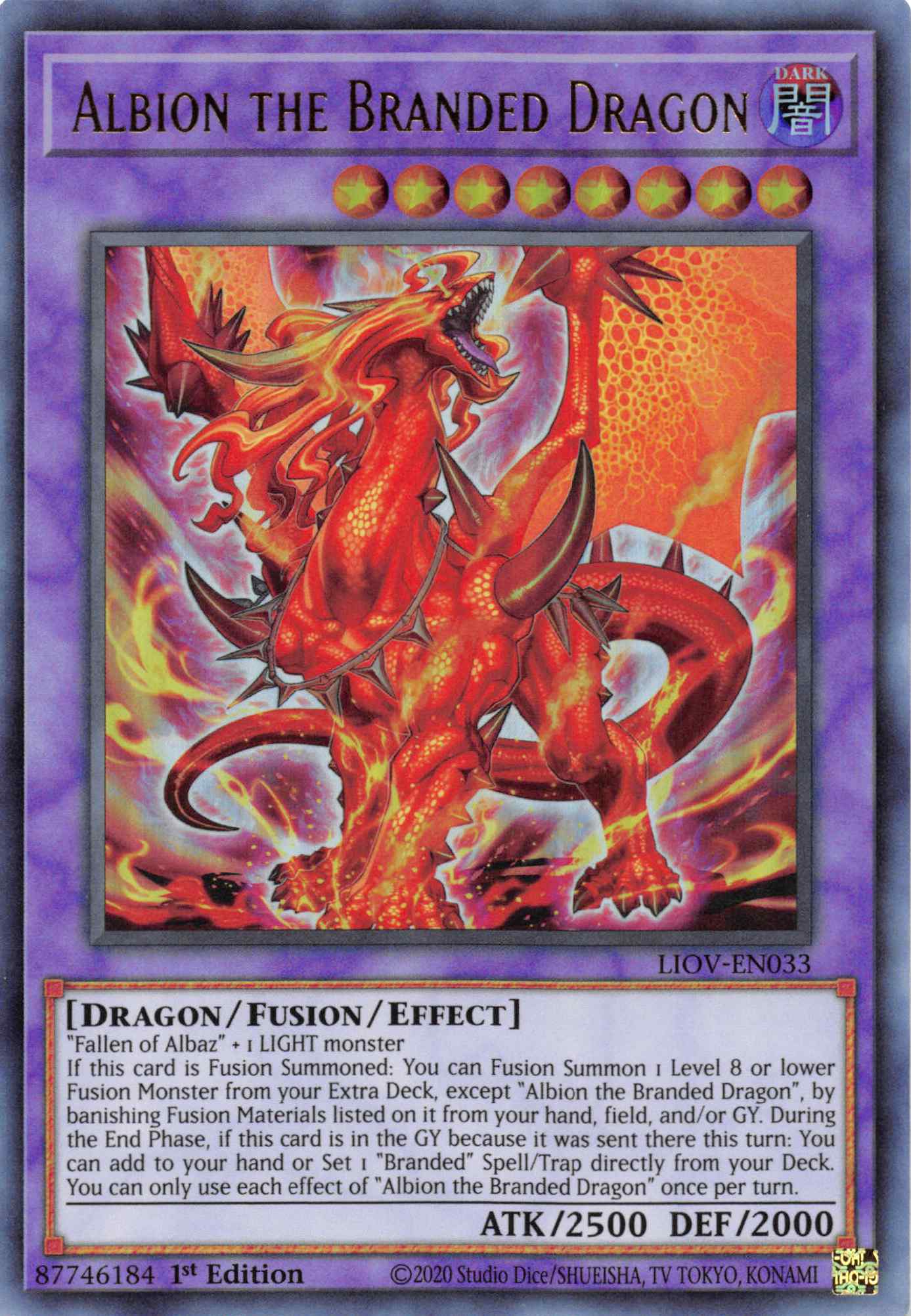 Albion the Branded Dragon [LIOV-EN033] Ultra Rare | Game Master's Emporium (The New GME)