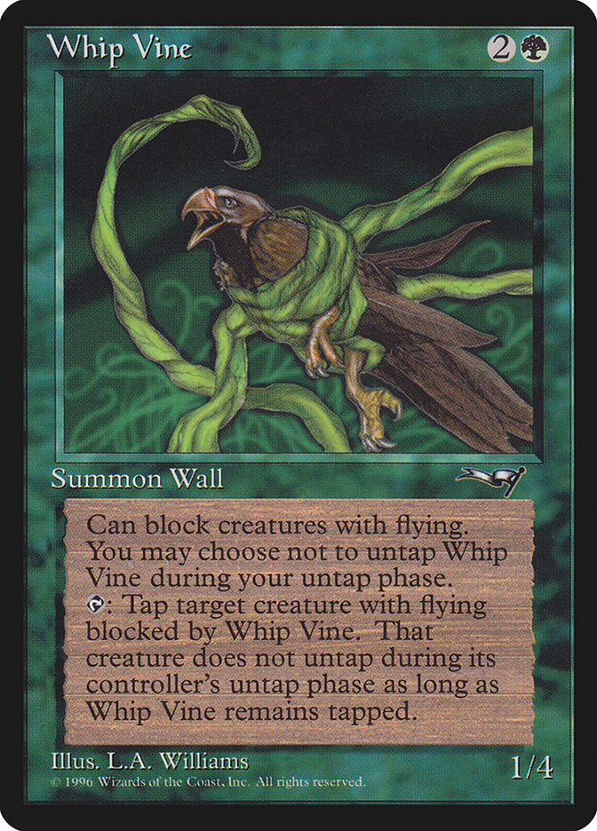 Whip Vine (Holding Bird) [Alliances] | Game Master's Emporium (The New GME)