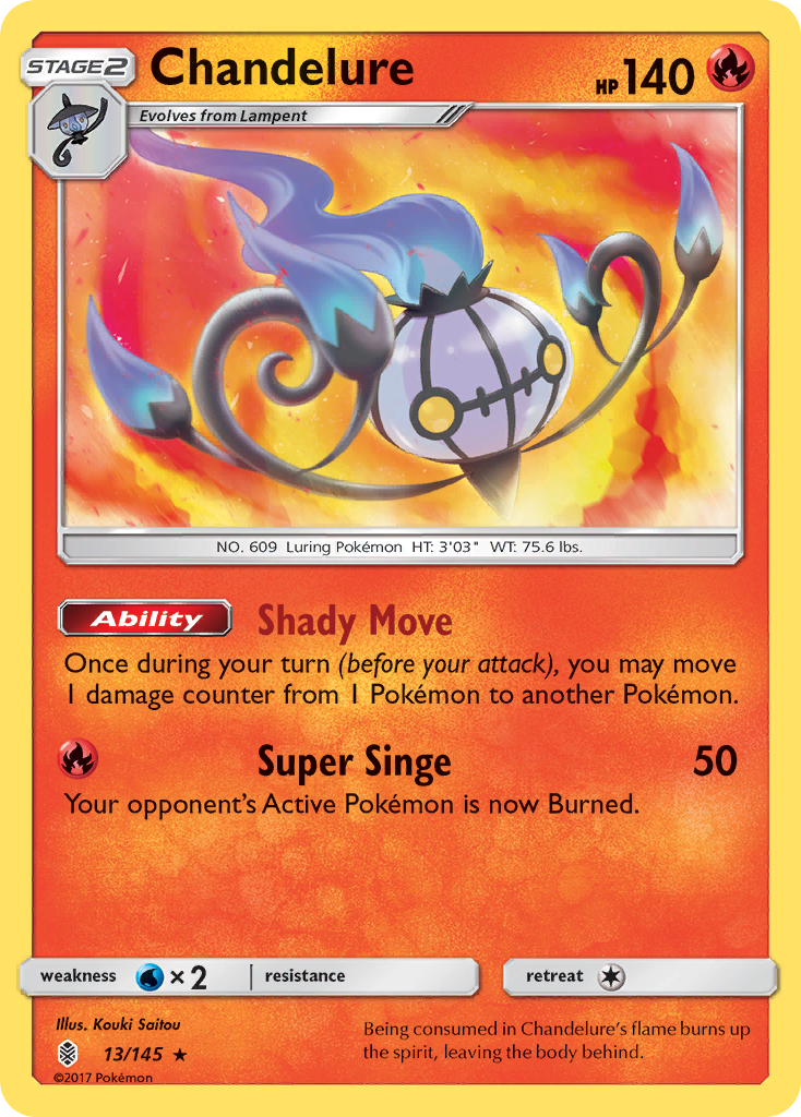 Chandelure (13/145) [Sun & Moon: Guardians Rising] | Game Master's Emporium (The New GME)